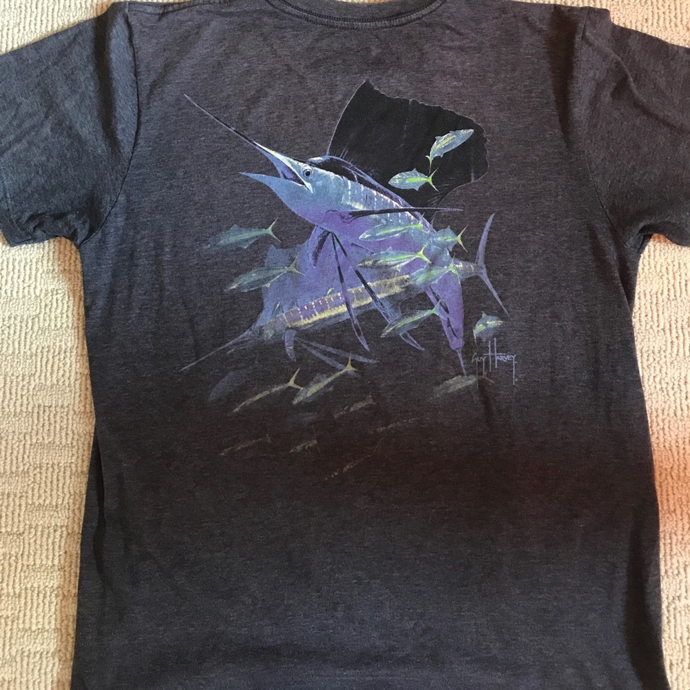 Guy Harvey Grey Short Sleeve Shirt