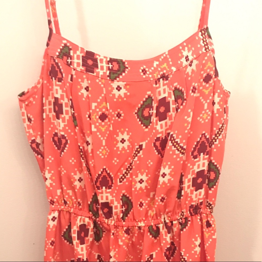 Willow & Clay Salmon Tribal Print Summer Dress