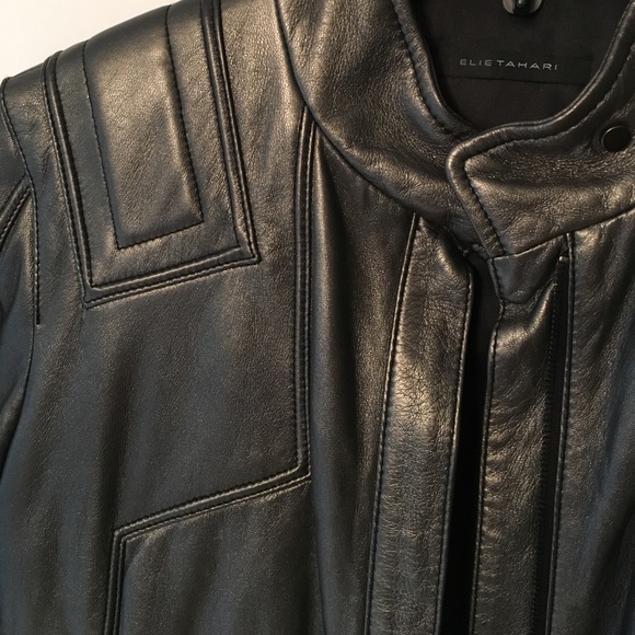Elie Tahari leather jacket - Picture 2 of 4