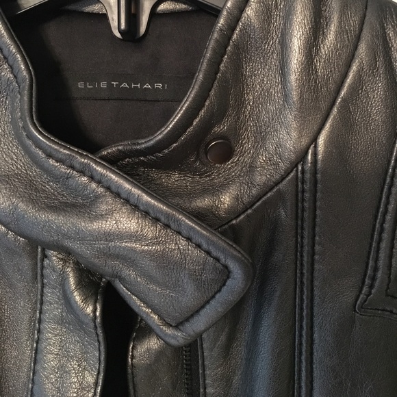Elie Tahari leather jacket - Picture 3 of 4