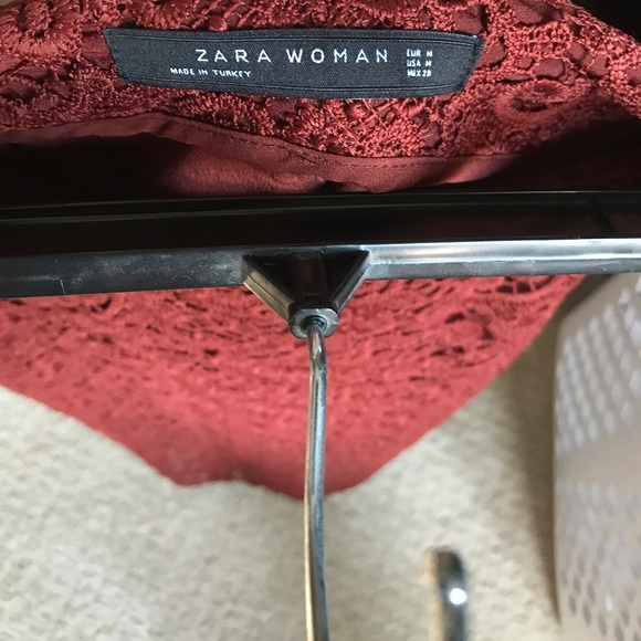 Zara Lace Detail Pencil Skirt Side Zipper - Picture 4 of 5