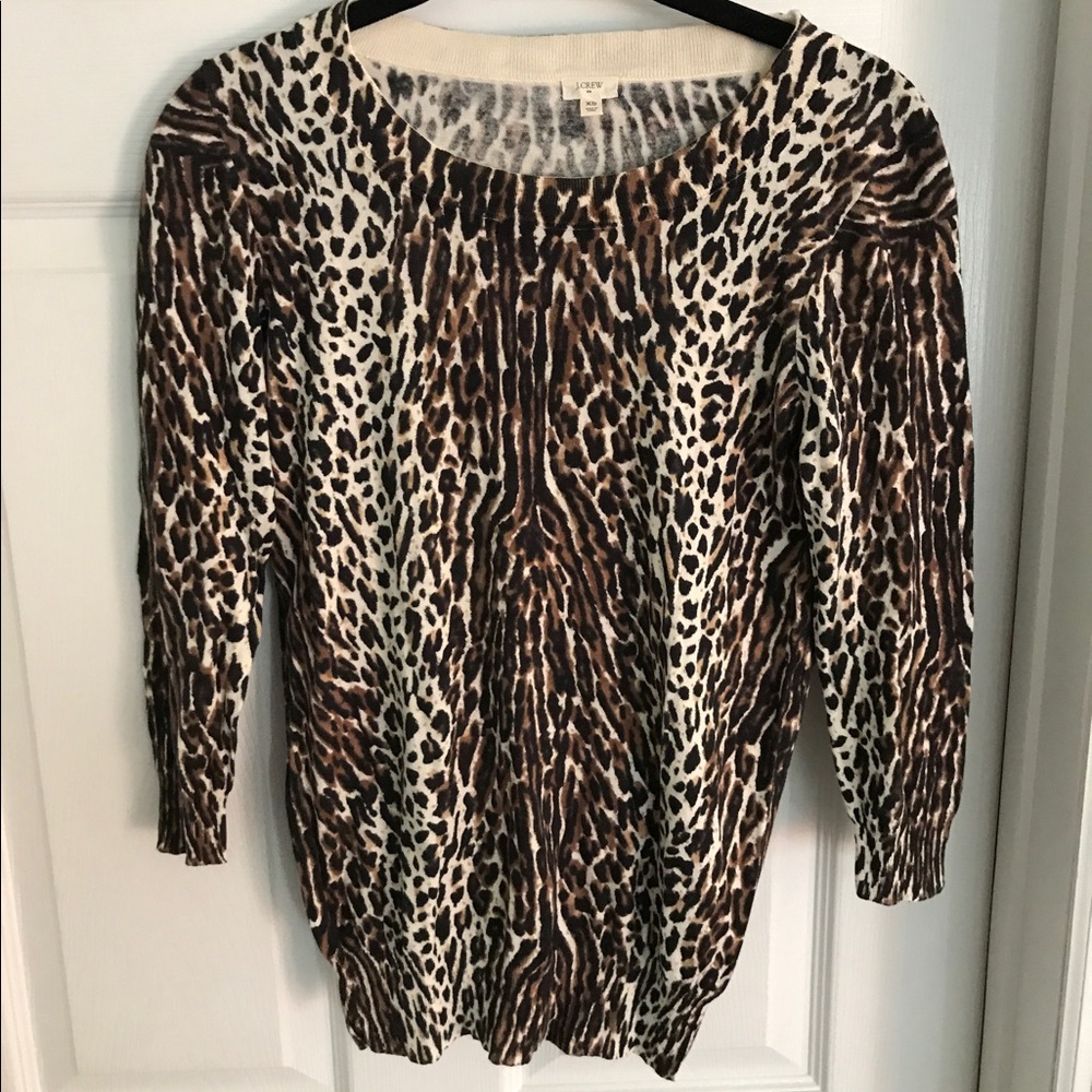 J. Crew leopard print sweater