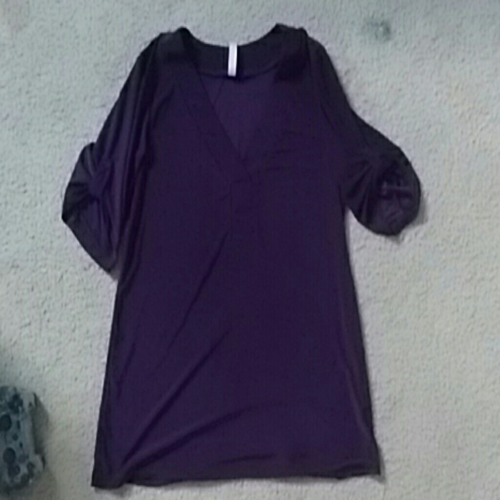 Dark Purple Silky Blouse