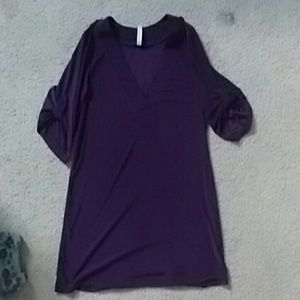 Dark Purple Silky Blouse