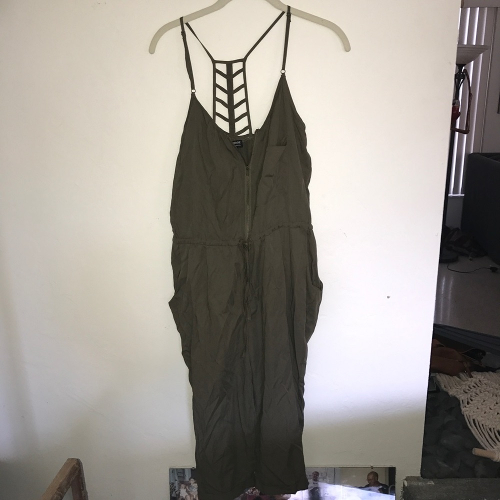 Army green jumpsuit
