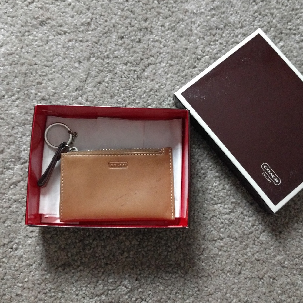 COACH Brown Leather Coin Purse