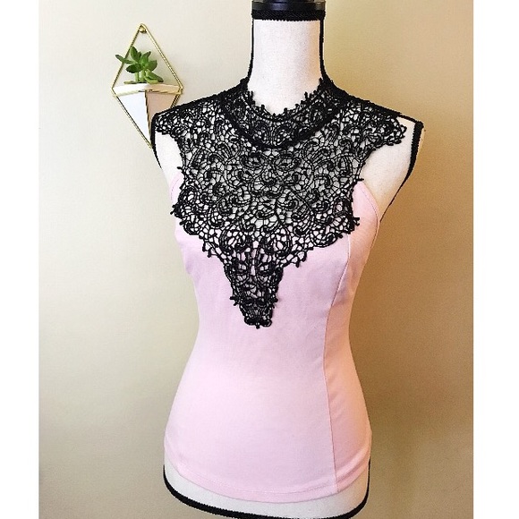 Charlotte Russe Tops - 🎉HOST PICK 7/17/17🎉 Lace Front Halter Back!