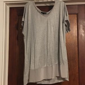 Lane Bryant shimmery gray/ silver top!