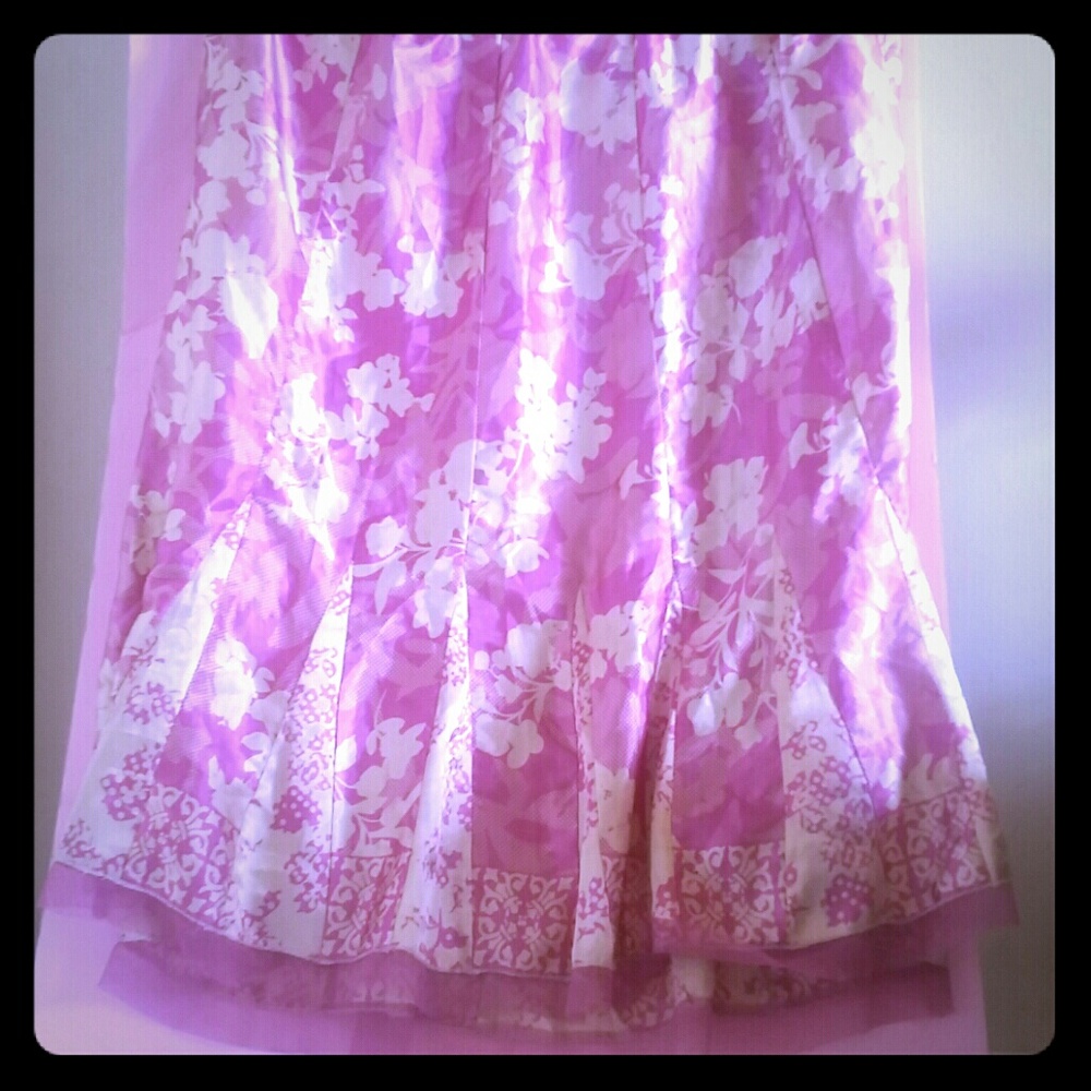 SKIRT.100% POLYESTER Satin Sheen in Pink n Cream update sz 1x