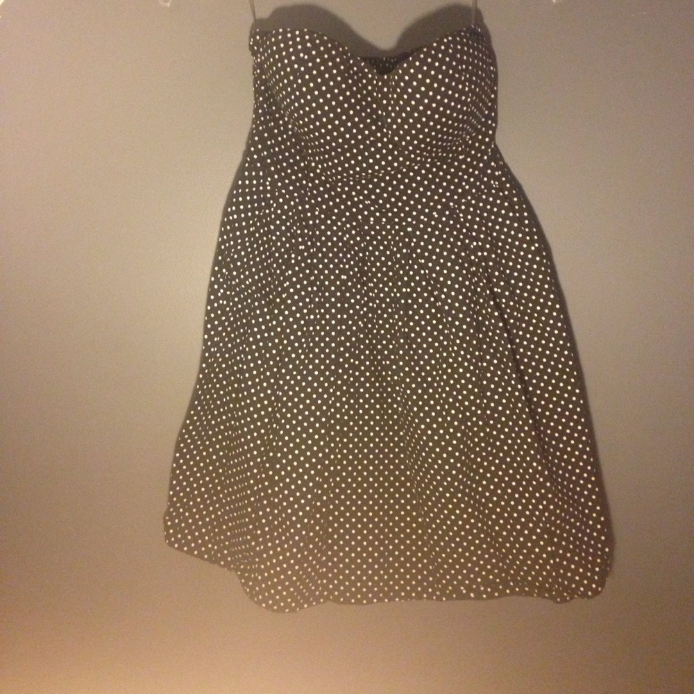 M (7-9) strapless mini short polkadotted dress