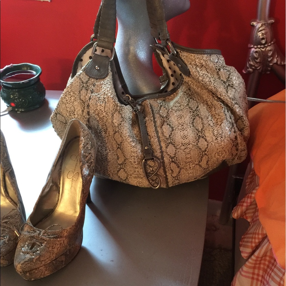 Snake print Satchel