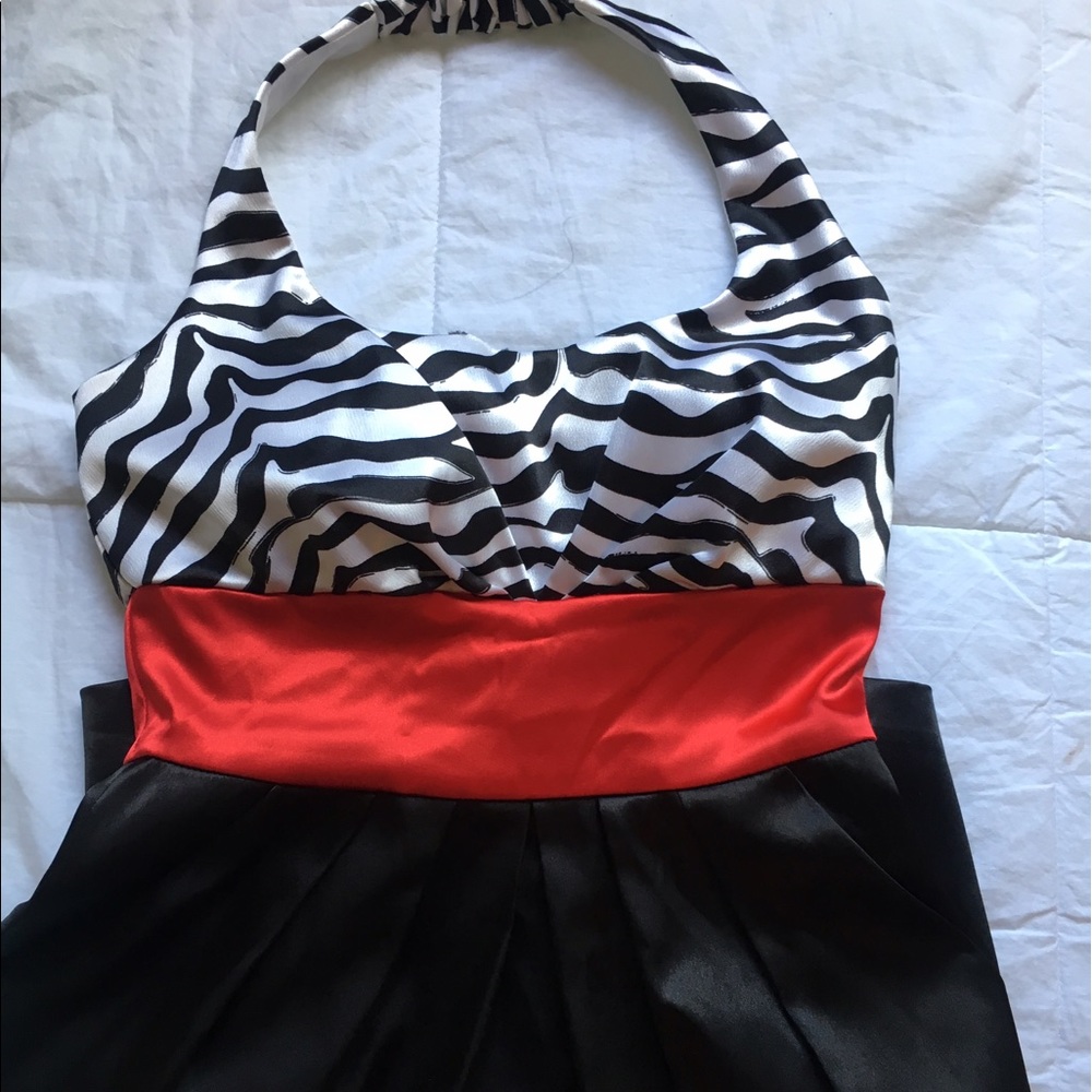 Zebra print dress with pockets!