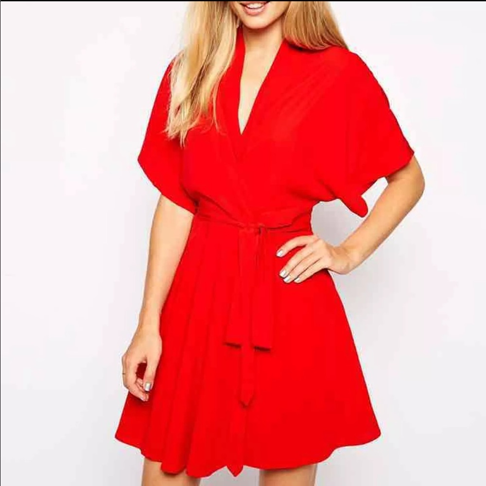 ASOS Skater Dress Kimono Sleeves size 10