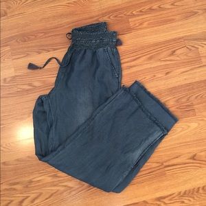 Aerie Wide Leg Chambray Pant with Tags