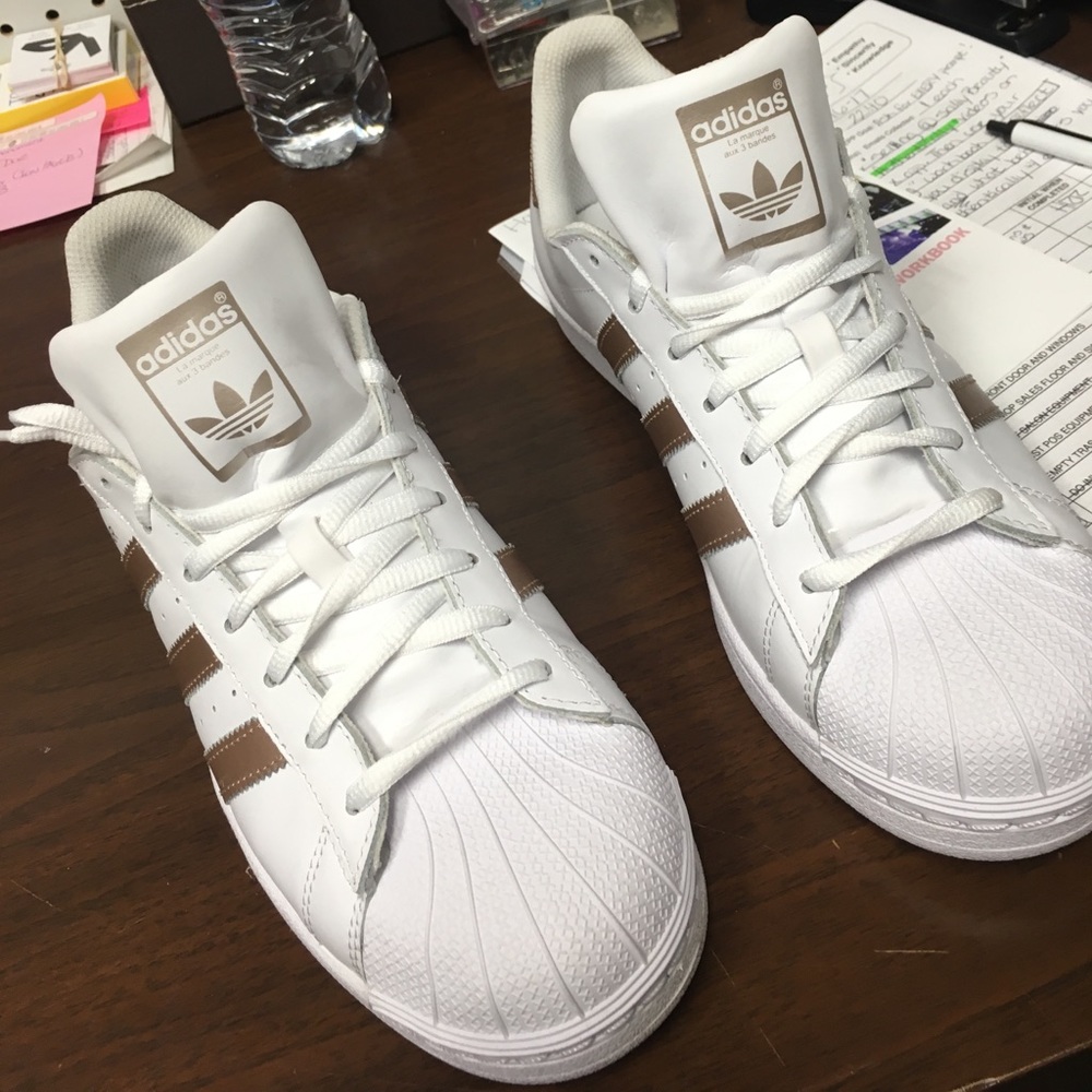 Rose gold adidas superstar