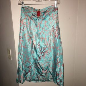 Silk strapless dress