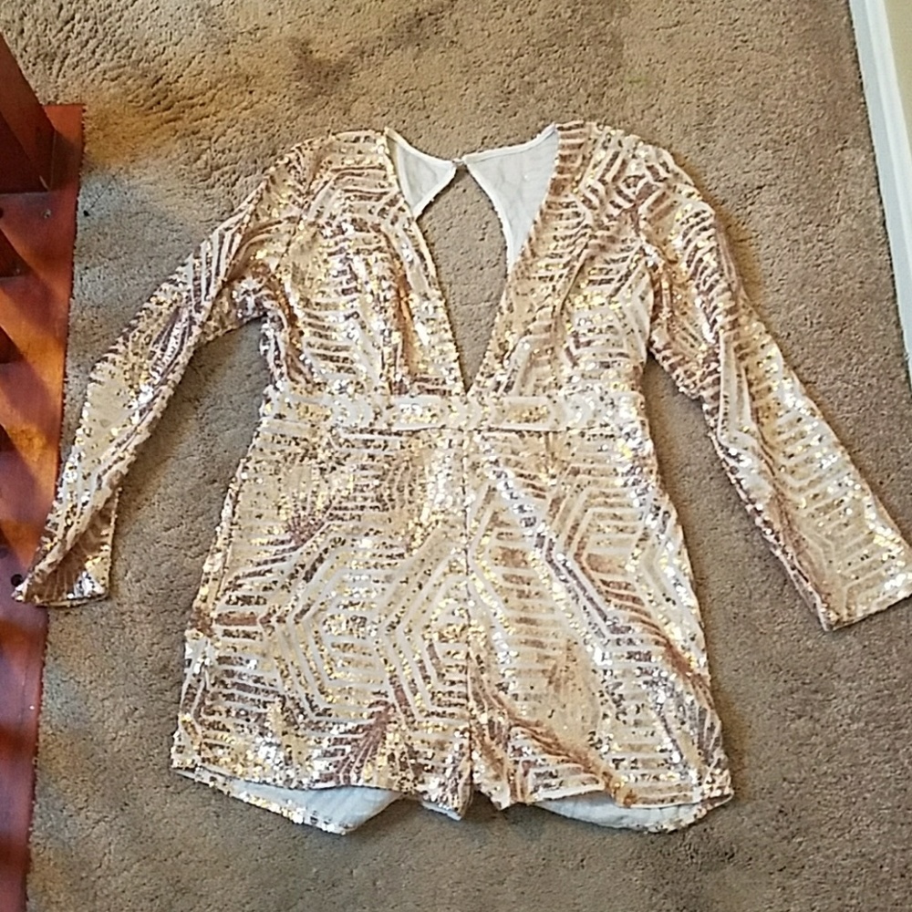 Sequin gold jumper
