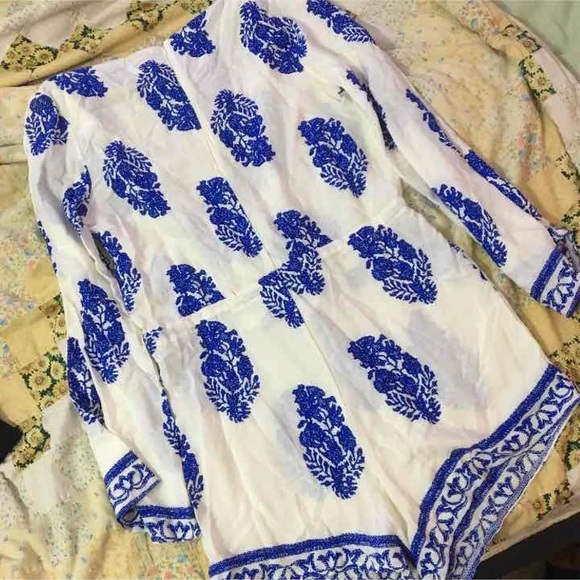 Anself blue and white romper - Picture 3 of 3