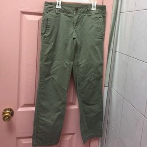 New York & Company Army Green Cropped Cargo Pants