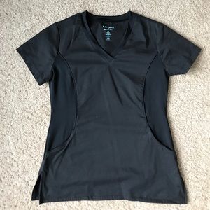 Size XS black scrub top