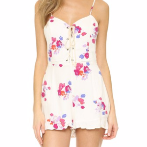 MINKPINK Falling Blooms Tie Front Romper