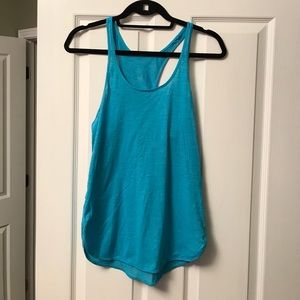 Blue Lululemon racer back tank