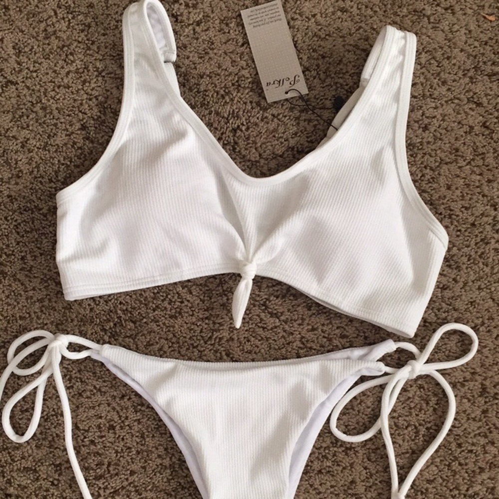 White tie bikini