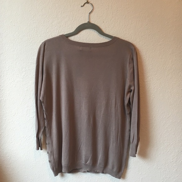 The Limited, Tan sequined sweater - Picture 2 of 4