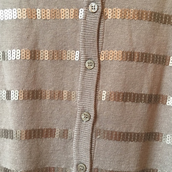 The Limited, Tan sequined sweater - Picture 3 of 4