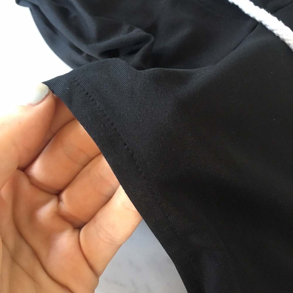 ❣Back in! "Kendall" Black Polyester Hoodie Dress - Picture 4 of 4