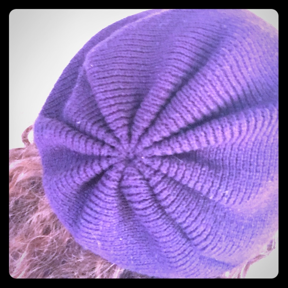 Purple Knitted Beret by C.C. Exclusives