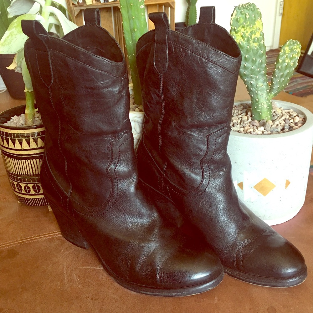 Sam Edelman Nile Cowboy Boots, Black