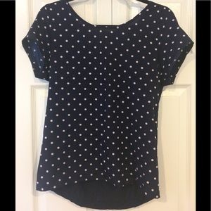 Navy Polkadot Tee