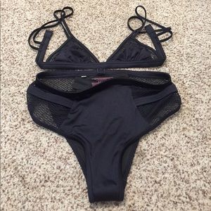 Victoria secret black bikini.
