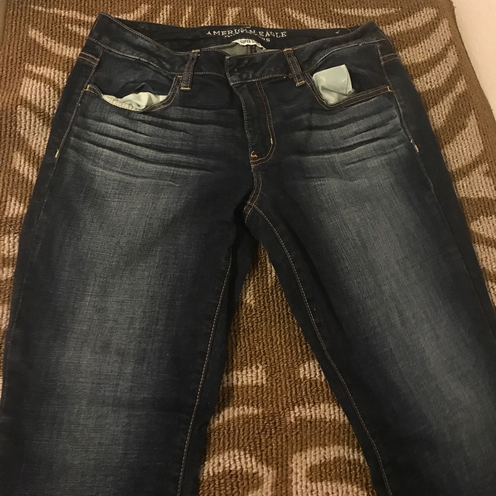 American eagle dark wash jean size 12!