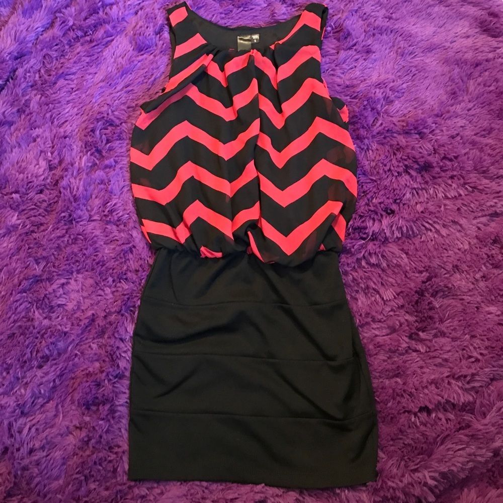 Red and black dress