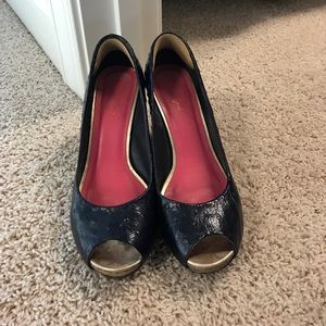 Lilly Pulitzer Navy Wedges