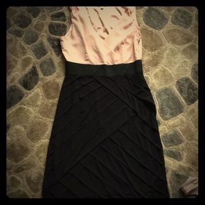 New York & Co pink and black cocktail dress