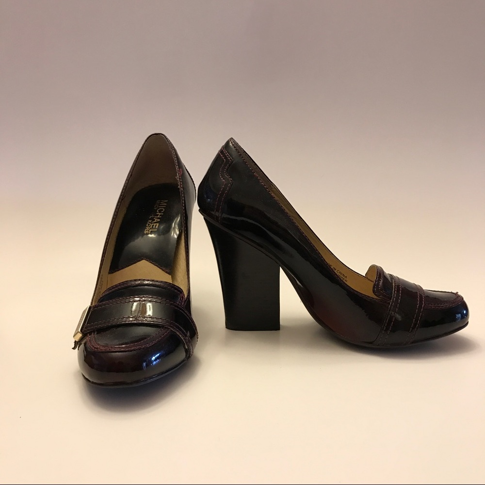 Michael Kors Burgundy Patent Leather Heels