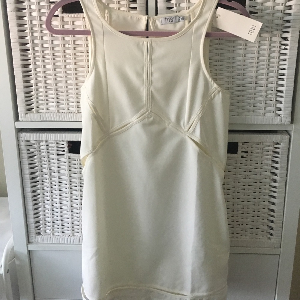 TOBI ivory dress w/ cutouts!