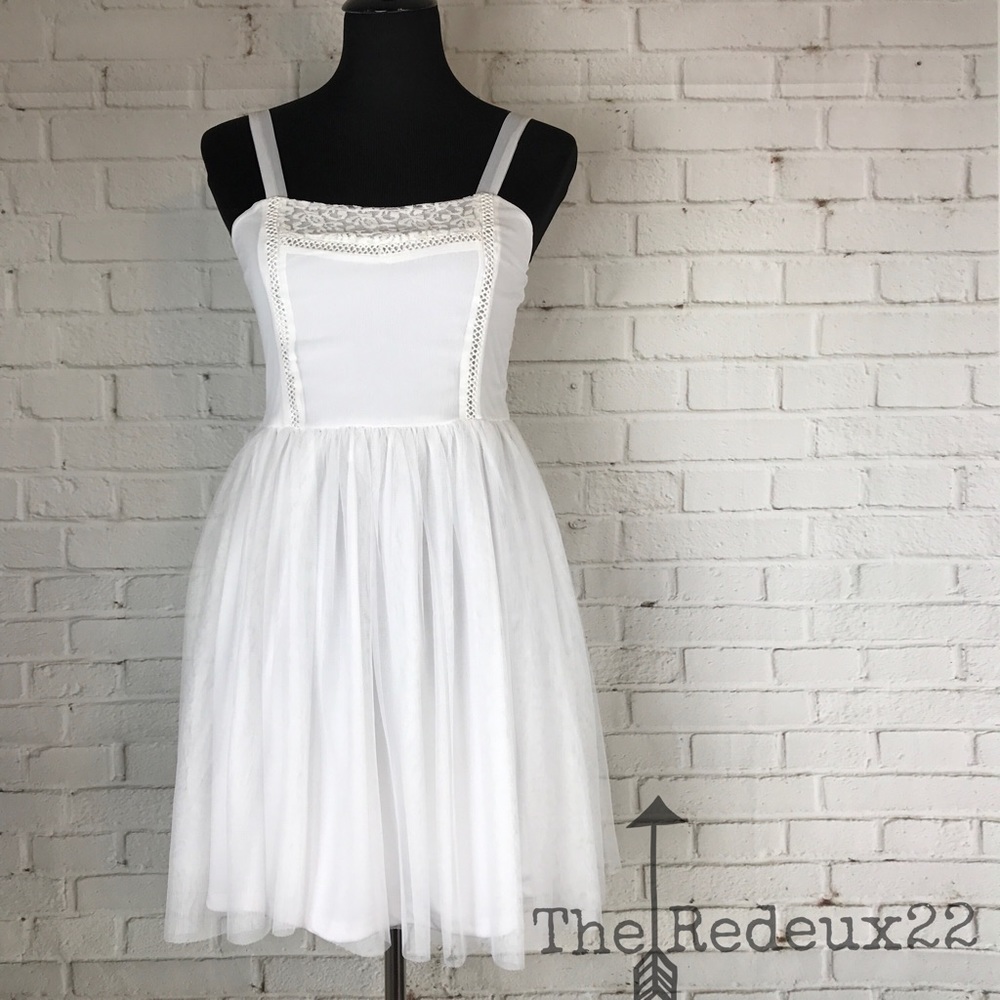 Band Of Gypsies White Tulle Dress Size Small