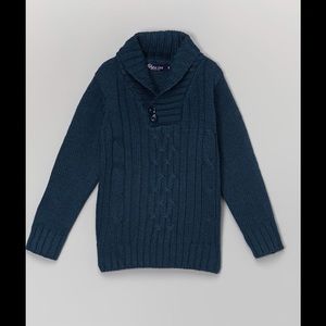 Bleu Ice Cable-Knit Pullover Sweater
