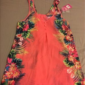 Candies coral/tropical tank with bow
