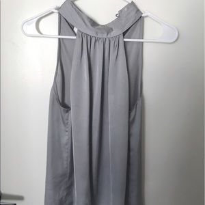 Kenneth Cole Size 2 Silk Grey Shirt