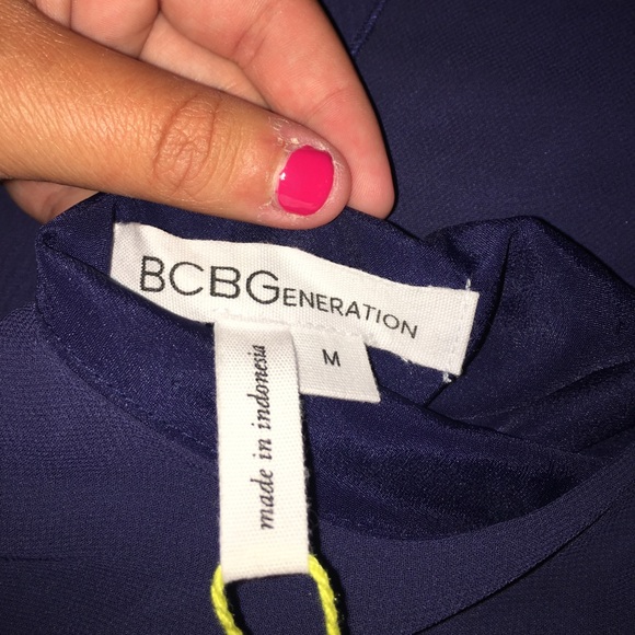 NWT BCBG Navy Blue Cocktail Dress - Picture 4 of 4