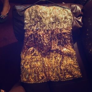 Gold Bebe Dress