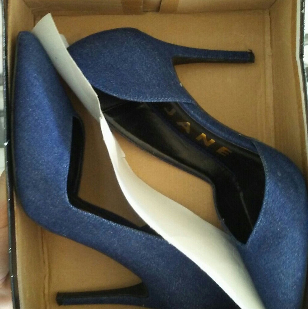 Denim heels