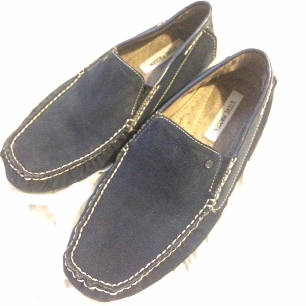 Steve Madden Blue suede loafers