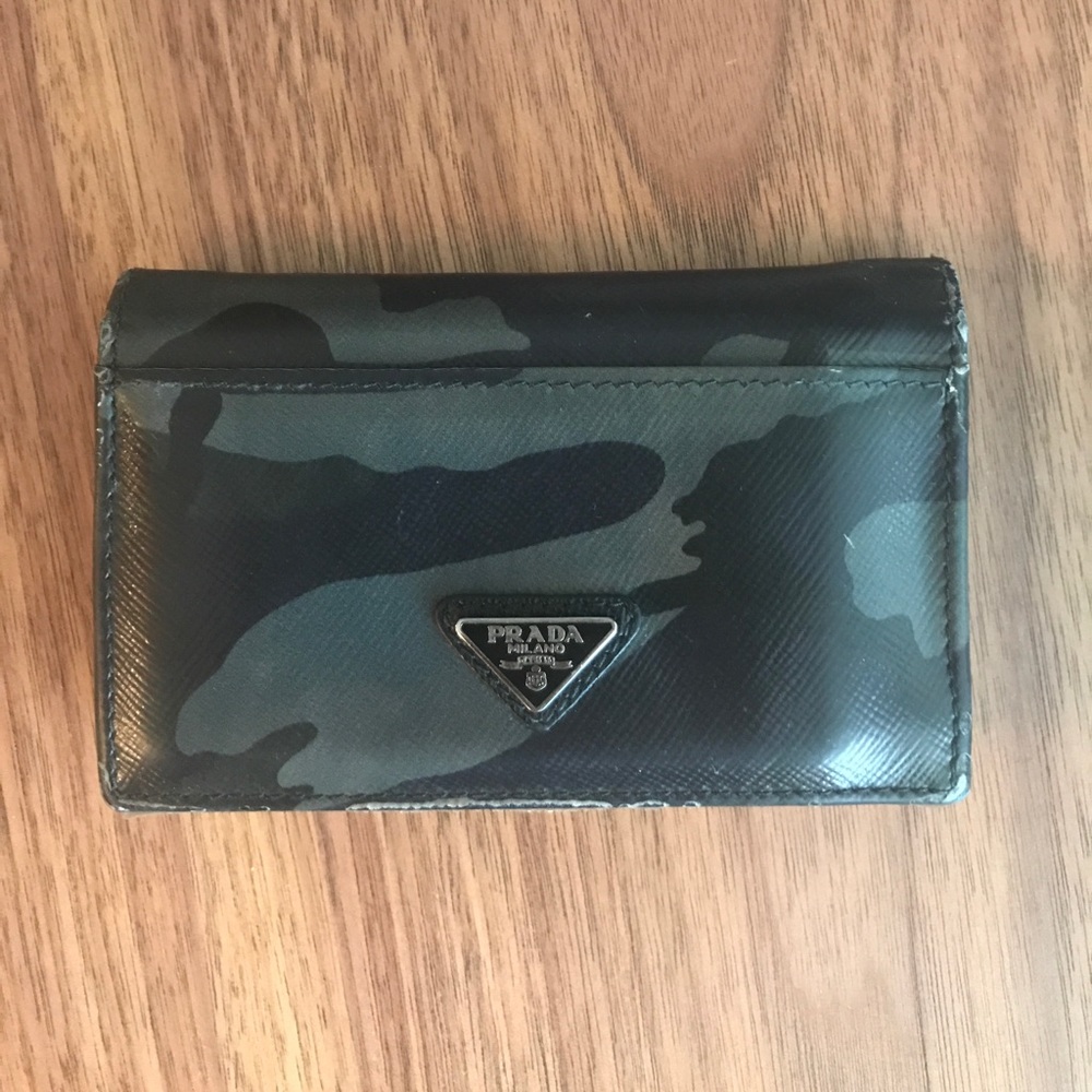 Prada men's camo wallet