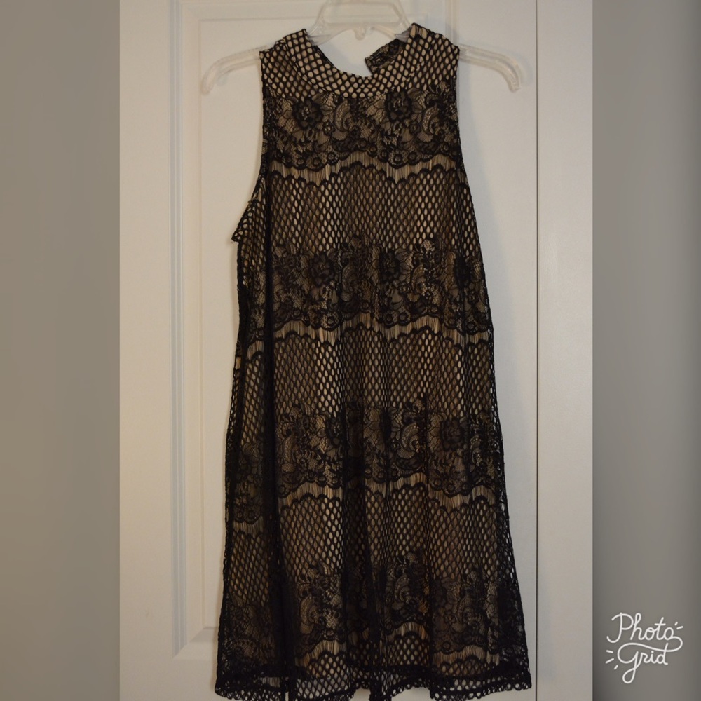 Black/tan lace dress!